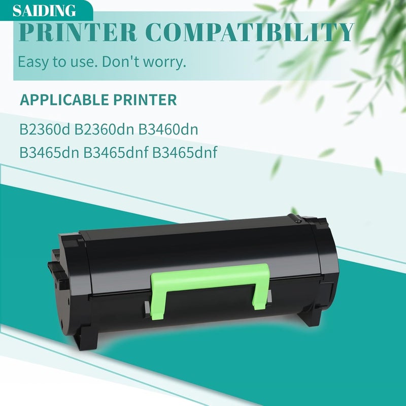 SAIDING Compatible Toner Cartridge Replacement for Dell M11XH B2360 B3460 B3465 Black Toner to Use with B2360d B2360dn B3460dn B3465dn B3465dnf B3465dnf MFP Printer (1 Black) - Image 2
