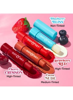 Dot & Key Dot & Key Barrier Repair Hydrating Lip Balm SPF 50 | Cherry Crimson | Repairs Damaged Lip Barrier | High Tinted | 4.5 gm  - Image 4