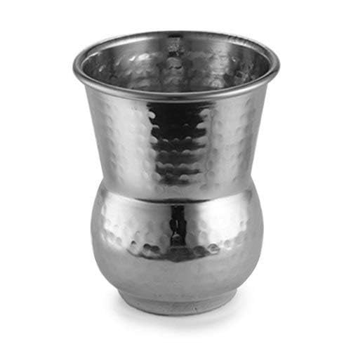 NJ OVERSEAS NJ Stainless Steel Water Glass Mughlai Napa Hammered Water Drinking Tumbler 2 - Image 2