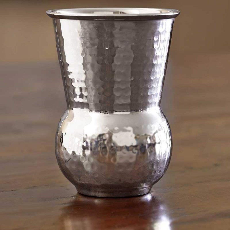 NJ OVERSEAS NJ Stainless Steel Water Glass Mughlai Napa Hammered Water Drinking Tumbler 2 - Image 4