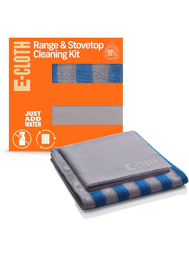 erorex Range And Stovetop Pack Microfiber Cleaning Cloth Blue And Grey - Image 1