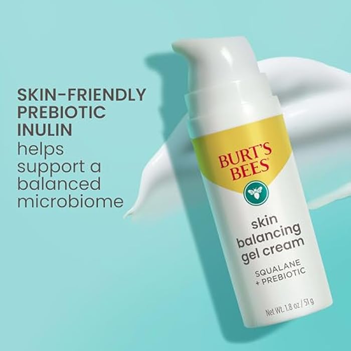 Burt's Bees Clear and Balanced Skin Balancing Gel Cream With Squalane and Prebiotic, Gel Moisturizer for Breakout-Prone Skin, 1.8 oz. Bottle - Image 2