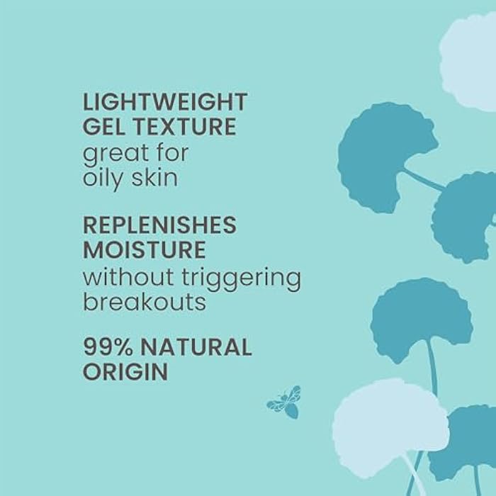 Burt's Bees Clear and Balanced Skin Balancing Gel Cream With Squalane and Prebiotic, Gel Moisturizer for Breakout-Prone Skin, 1.8 oz. Bottle - Image 3