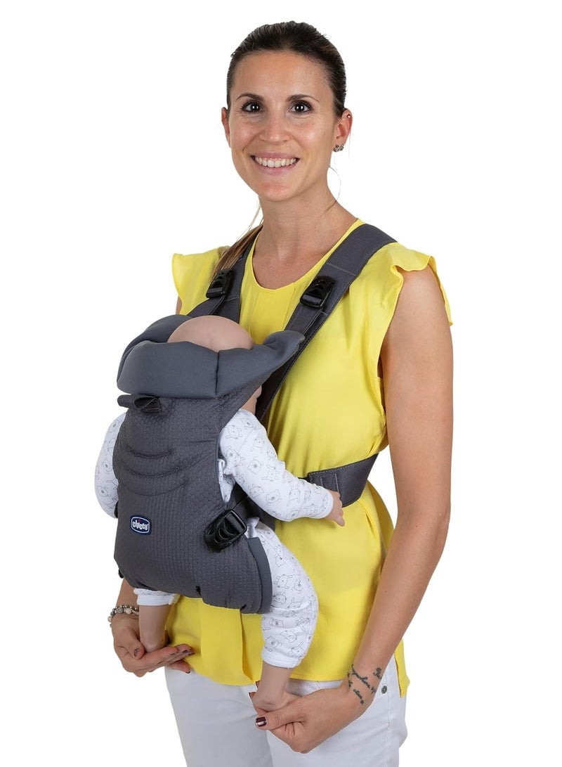 Chicco EasyFit Ergonomic Multi Position Carrier Bag Wide Seat Suitable for All Body Sizes - Ideal from Birth - Moon Grey - Image 3