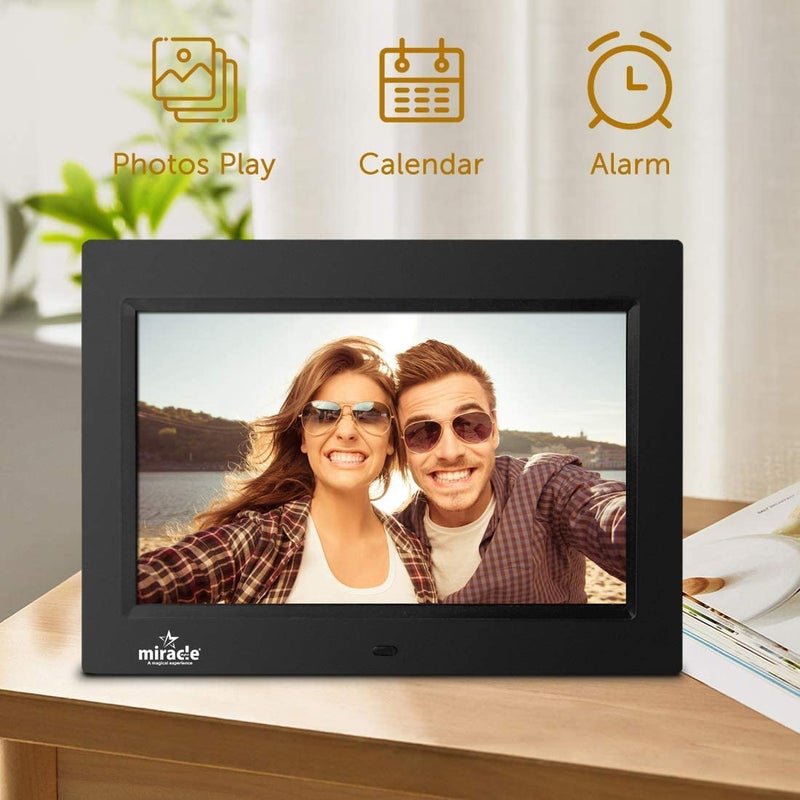 miracle digital 10'' IPS Digital Photo Frame with High Def Screen, USB Disk Card, Remote Photos Slide Show, Video Audio, Support SD Built in 8 GB Memory & 2GB RAM - Image 2