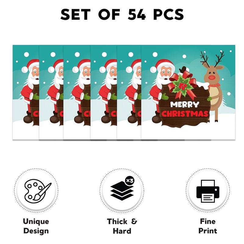 Festiko 54 Pcs Merry Christmas Wish Cards Design 10 Merry Christmas Wish Tags Christmas Wish Note Cards Merry Christmas Wishing Cards - Image 2