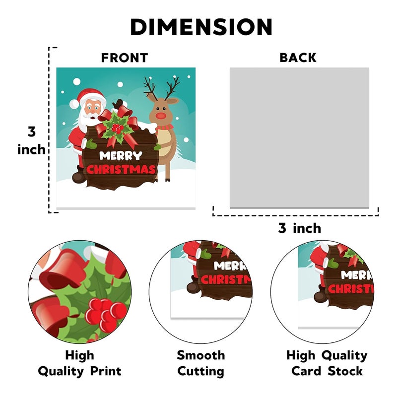Festiko 54 Pcs Merry Christmas Wish Cards Design 10 Merry Christmas Wish Tags Christmas Wish Note Cards Merry Christmas Wishing Cards - Image 3
