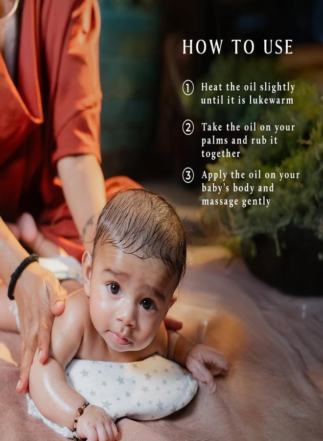 Old School Rituals Baby Massage Oil Handmade by Grandmas | 100 ml | Natural Almond Blend | Nourishes & Hydrates Baby's Skin | Strengthens Muscles & Joints | Promotes Bone Lengthening | Winter Care for Baby's Comfort | Encourages Restful Sleep - Image 4