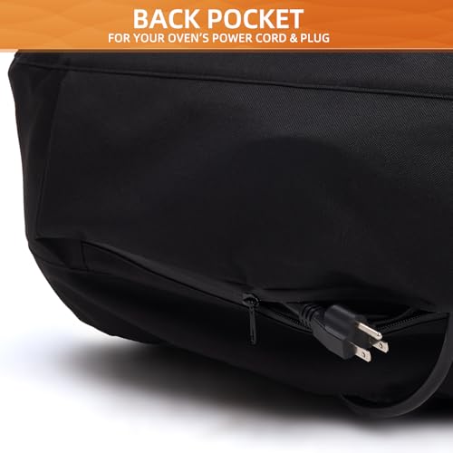 NOELIFE Carry Cover for Ooni Volt 12, Waterproof Electric Pizza Oven Cover with Top Pocket for Ooni Volt Accessories, with Padded Front Panel to Protect Class Door (Oven Not Included) - Image 5
