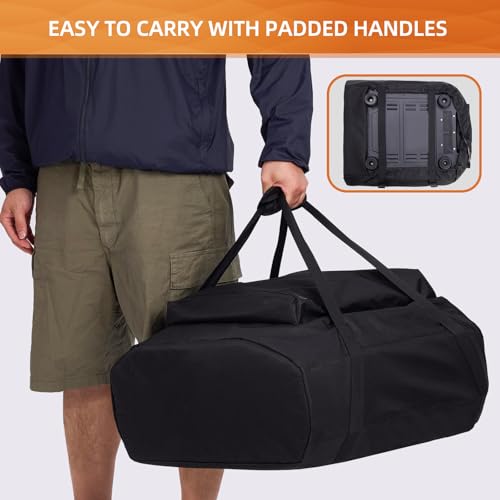NOELIFE Carry Cover for Ooni Volt 12, Waterproof Electric Pizza Oven Cover with Top Pocket for Ooni Volt Accessories, with Padded Front Panel to Protect Class Door (Oven Not Included) - Image 4