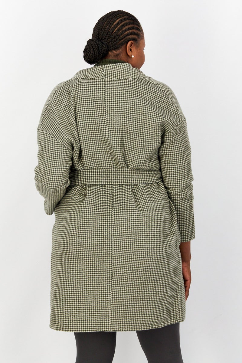 VERO MODA معطف ترنش للنساء بنمط هوندستوث، مجموعة داكنة خضراء - Image 3