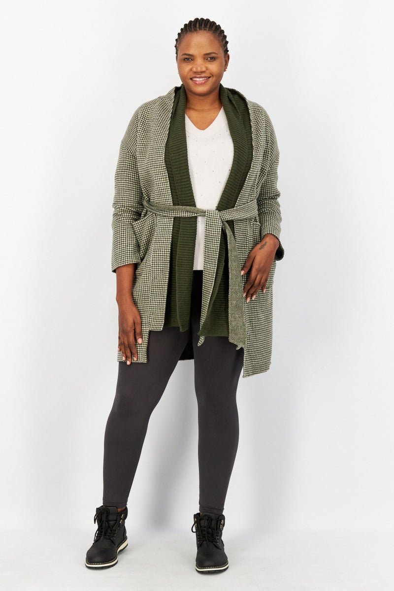 VERO MODA معطف ترنش للنساء بنمط هوندستوث، مجموعة داكنة خضراء - Image 4