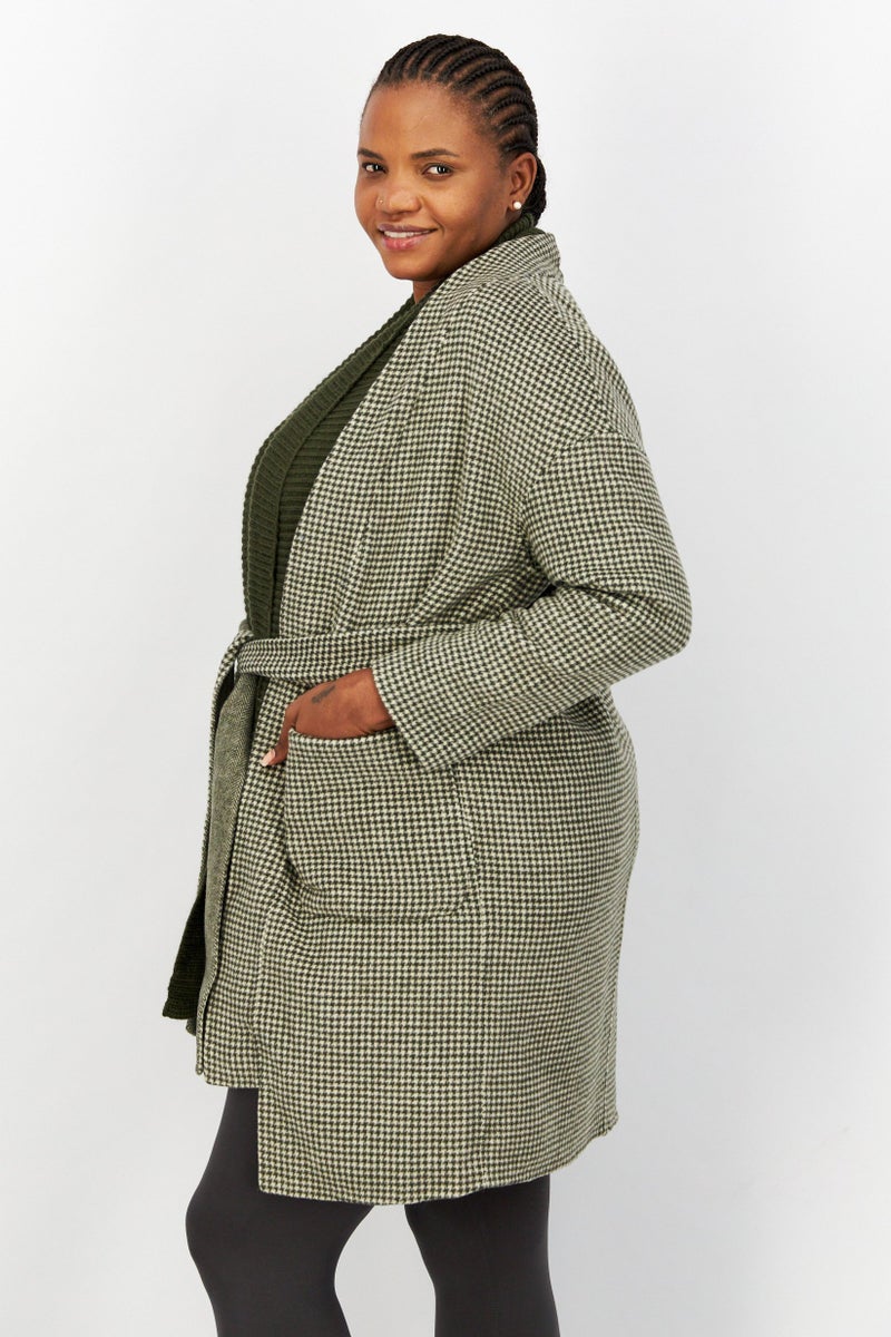 VERO MODA معطف ترنش للنساء بنمط هوندستوث، مجموعة داكنة خضراء - Image 2