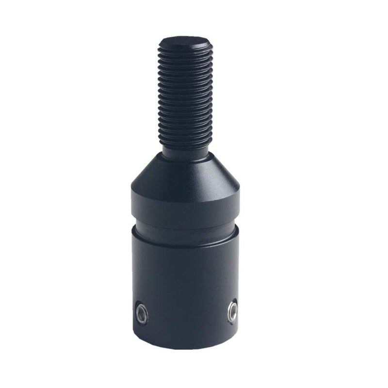 DEWHEL Custom Aluminum Universal Shift knob Shifter Adapter Compatible with Non Threaded Shifters BMW Mini M12X1.25 (Black) - Image 1