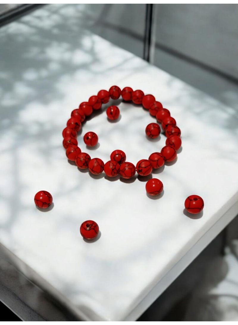 Red Firoza Natural Stone Bracelet - Image 2