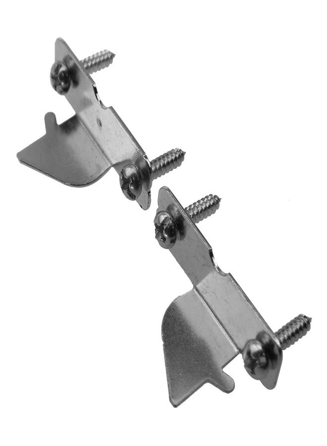 MEETOOT 2 Sets Curtain Rod Bracket Hook Accessories Middle Support Curtain Rod Bracket (4 x Fixing Brackets and 8 x Mounting Screws) - Image 3