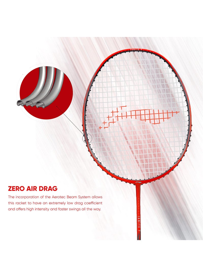 Li-Ning G-Force Superlite Ignite 7 Speed Carbon Fibre Strung Badminton Racket with Full Racket Cover | For Intermediate Players | 77 grams |Maximum String Tension - 30lbs - Image 3
