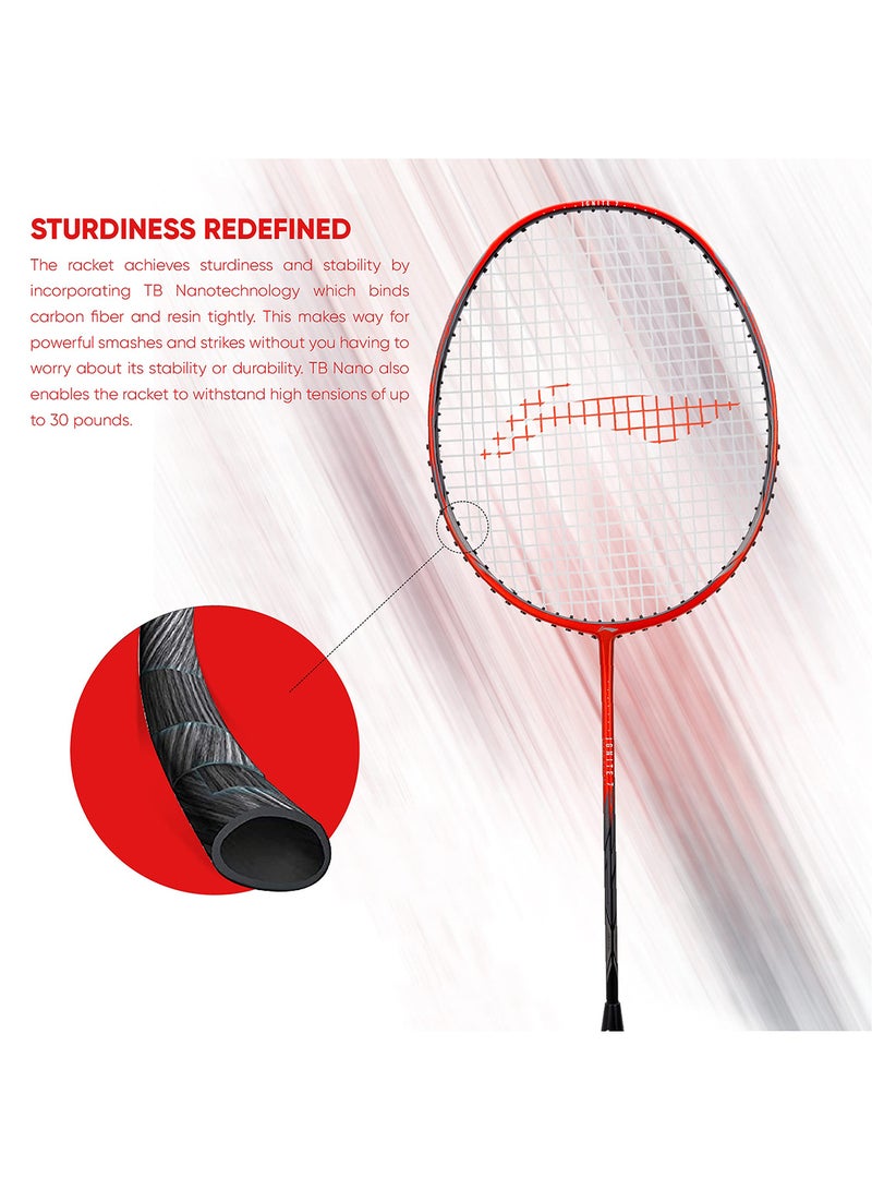 Li-Ning G-Force Superlite Ignite 7 Speed Carbon Fibre Strung Badminton Racket with Full Racket Cover | For Intermediate Players | 77 grams |Maximum String Tension - 30lbs - Image 2
