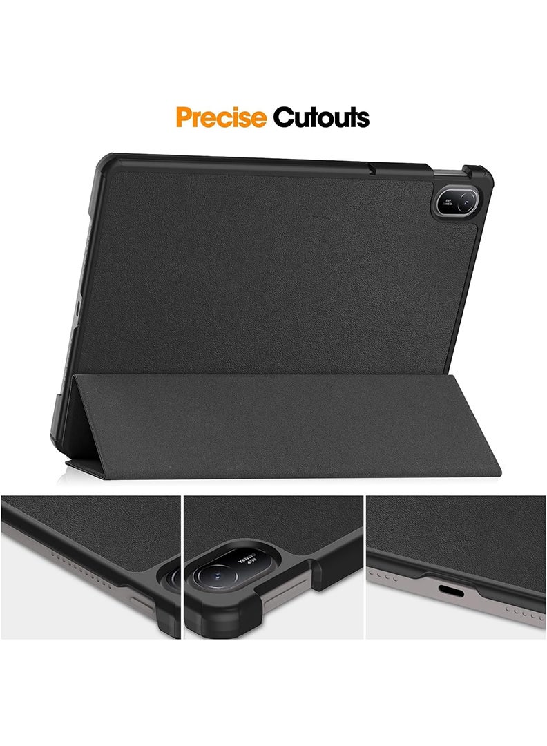 Theodor Protective Flip Case For Huawei MatePad SE 11 (2024) With Trifold Stand Auto Wake Sleep Shockproof Cover Wine trapped in bottle black - Image 3