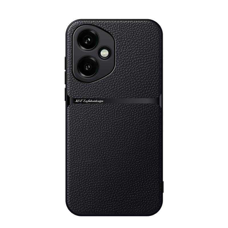 HuHa Case Cover For Honor 400 Global 156.5mm Litchi Leather Magnetic Full Coverage Shockproof Phone Case(Black) - Image 1