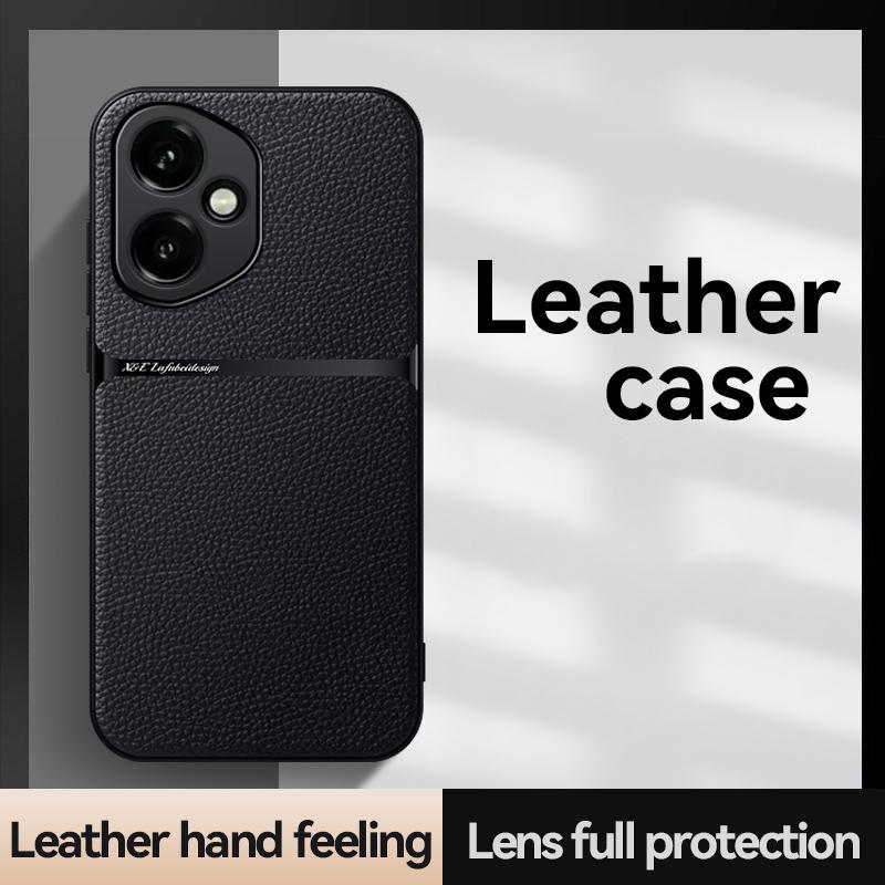 HuHa Case Cover For Honor 400 Global 156.5mm Litchi Leather Magnetic Full Coverage Shockproof Phone Case(Black) - Image 2