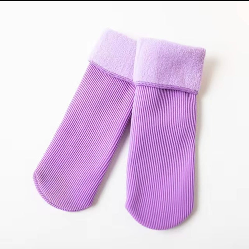 WKLOUYHE Kids Warm Woolen Fleece Winter Ankle Length Socks For Baby Boys And Baby Girls_Multicolour(1-2 Years)_Pack Of 06 - Image 2