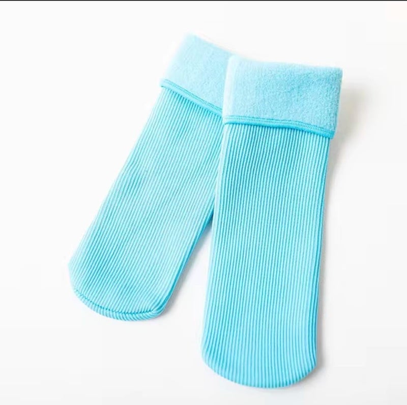 WKLOUYHE Kids Warm Woolen Fleece Winter Ankle Length Socks For Baby Boys And Baby Girls_Multicolour(1-2 Years)_Pack Of 06 - Image 3