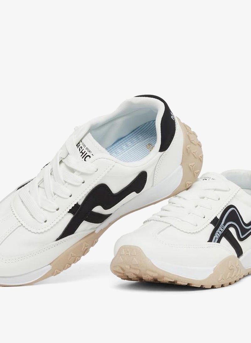 Styli Active Panelled Chunky Sole Lace Up Sneakers - Image 3