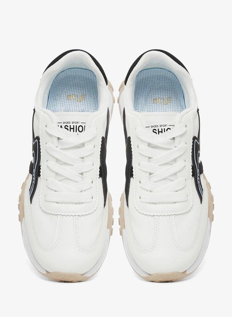 Styli Active Panelled Chunky Sole Lace Up Sneakers - Image 5