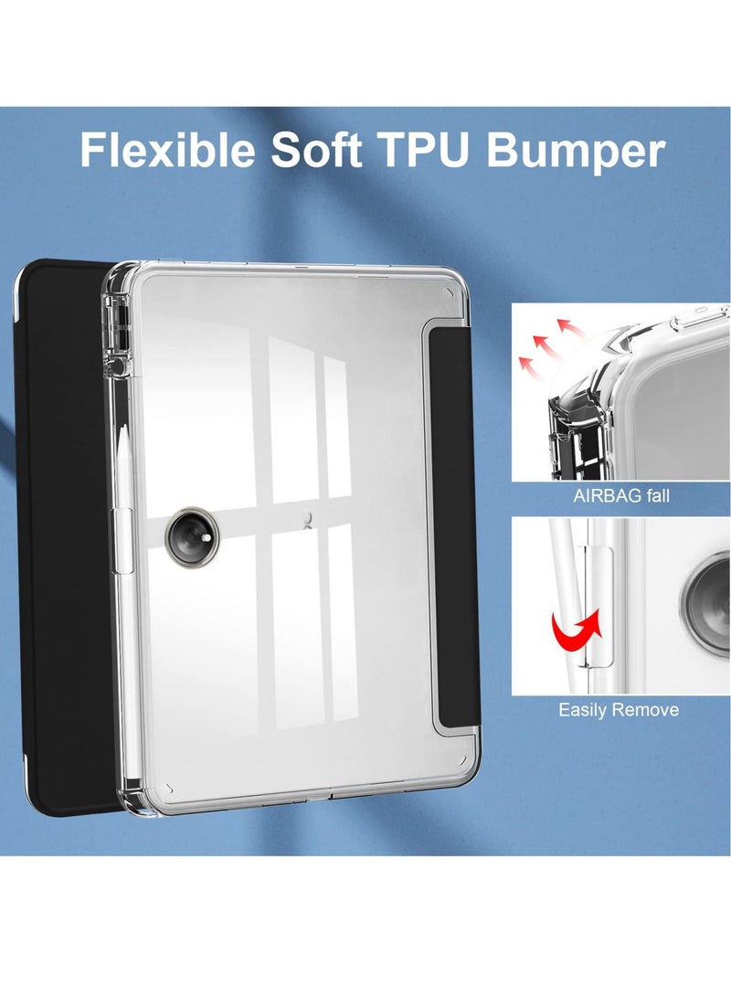 Captaintech Slim Protective Case with Pen Holder for OnePlus Pad 11.6 inch 2023, Transparent Hard Shell Trifold Cover, Compatible with OnePlus Pad, Oppo Pad 2, Sleek Black Design - Image 4