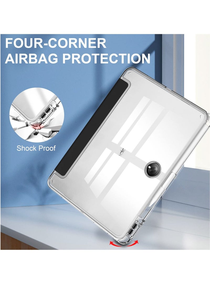 Captaintech Slim Protective Case with Pen Holder for OnePlus Pad 11.6 inch 2023, Transparent Hard Shell Trifold Cover, Compatible with OnePlus Pad, Oppo Pad 2, Sleek Black Design - Image 5