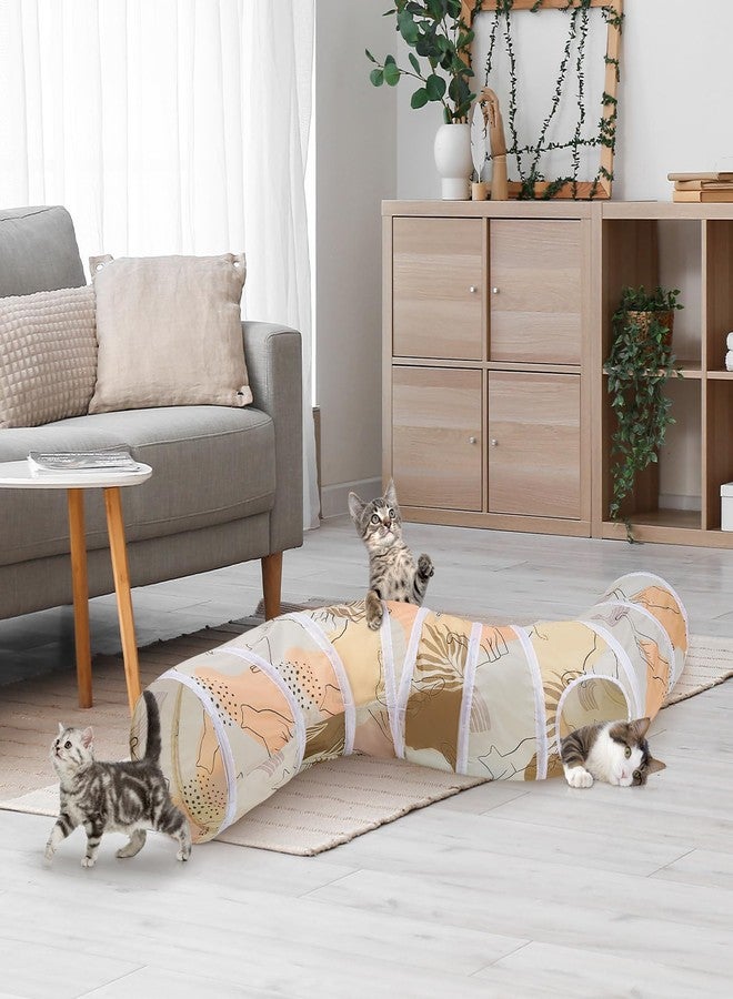 Glittme Cat Tunnel, Cat Tunnels for Indoor Cats, S-Shape Cats Cave with Cat Toys, Foldable Cat Tubes and Tunnels for Cats, Rabbit, Puppy, Guinea Pig - Image 2