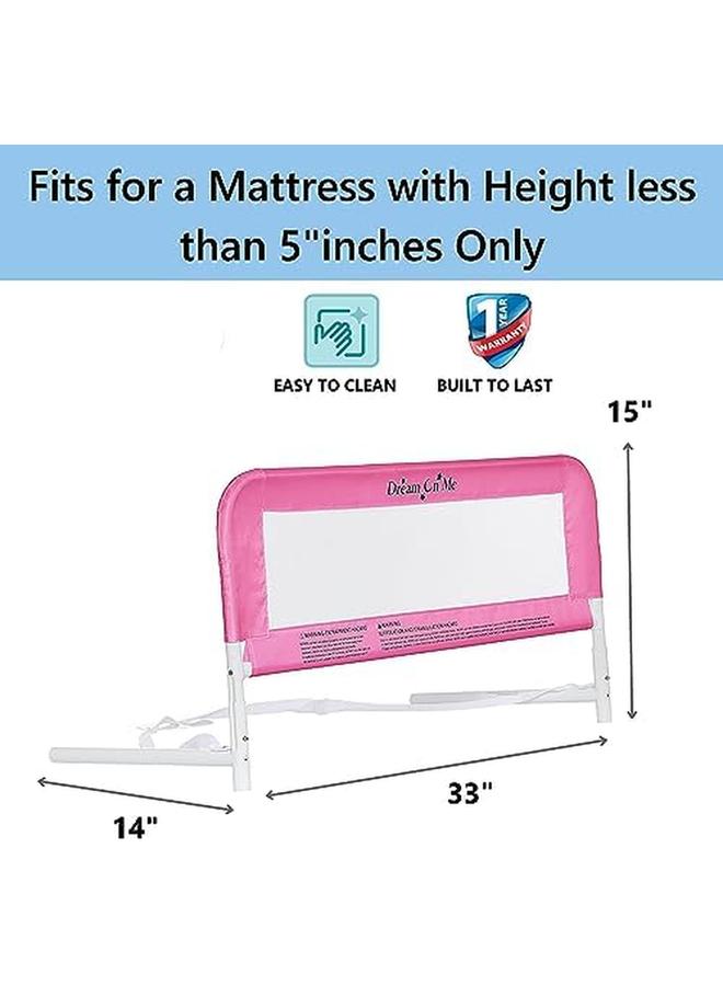 دريم أون مي حاجز سرير أمان شبكي قابل للتنفس باللون الوردي عدد 1 عبوة من 1 - Image 4