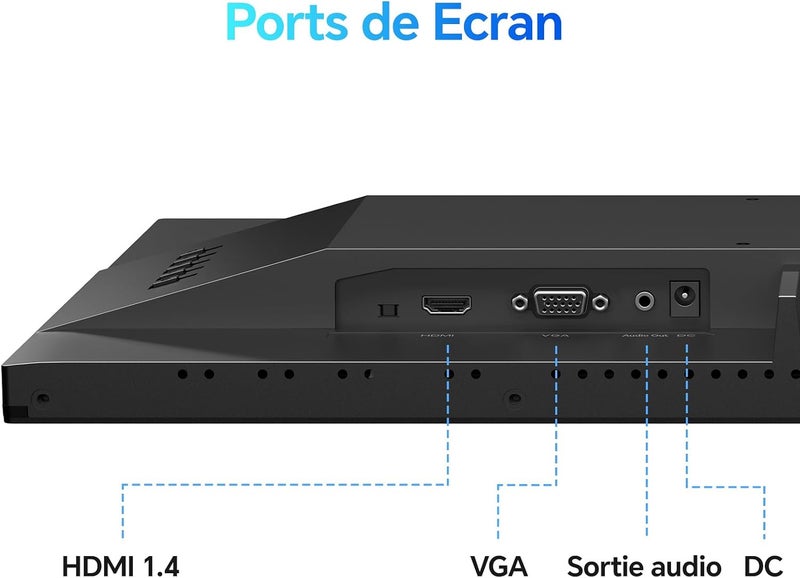KOORUI E2212F 22 Inch Monitor, FHD 1920 x 1080 100Hz PC Monitor, Adaptive Sync HDMI 1.4, Eye Care Screen, -5° to 15° Tilt, VESA 100 x 100 mm - Image 4