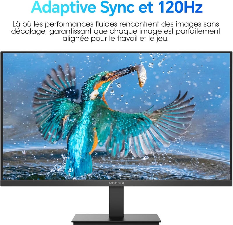 KOORUI E2212F 22 Inch Monitor, FHD 1920 x 1080 100Hz PC Monitor, Adaptive Sync HDMI 1.4, Eye Care Screen, -5° to 15° Tilt, VESA 100 x 100 mm - Image 2