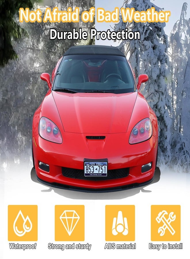Sekhyna License Plate Frame Bracket Compatible with Chevrolet Corvette C6 2005-2013,No Drill Front Bumper License Plate Holder Mount Adapter Relocation Kit Accessories ABS 1PCS - Image 5
