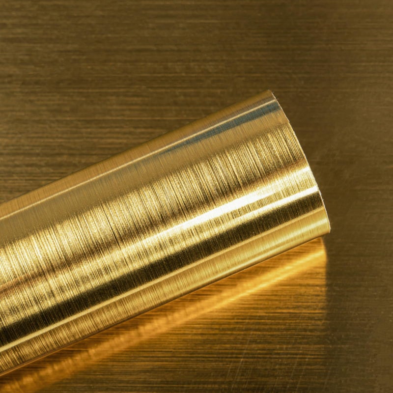 Abyssaly Gold Stainless Steel Wallpaper Contact Paper  Gold Fridge Wrap Peel And Stick For Kitchen Self-Adhesive Metallic Wallpaper For Microwave Oven And Cabinets 11.8"" X 78.2"" - Image 1