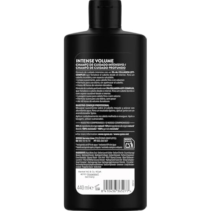 SYOSS VOLUME SHAMPOO FOR FINE HAIR 440 ML - Image 2