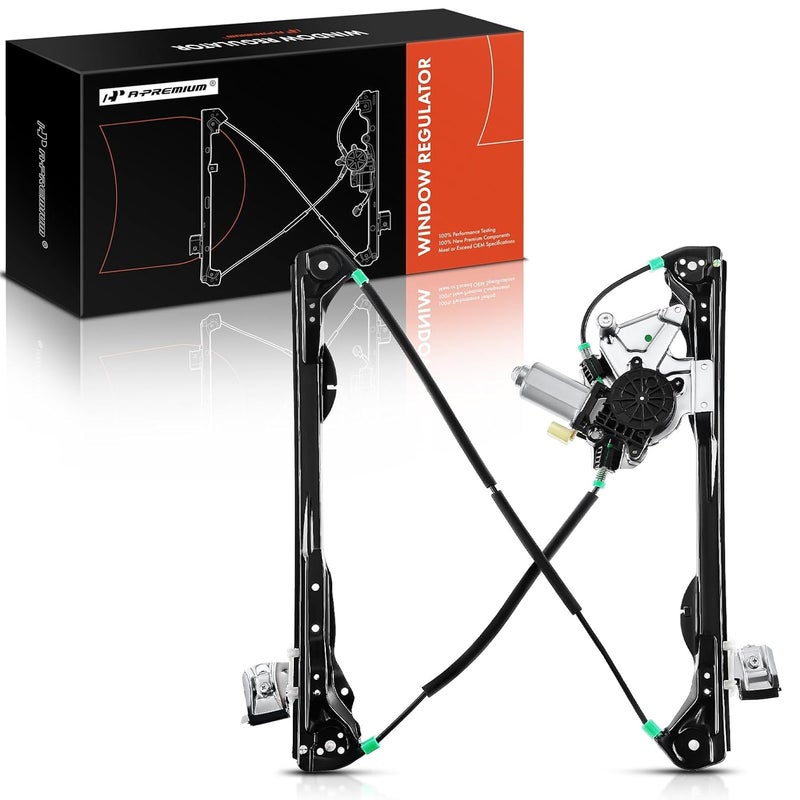 A-Premium Electric Power Window Regulator with Motor for Ford Focus 2000-2007 Front Right Passenger Side - Image 1