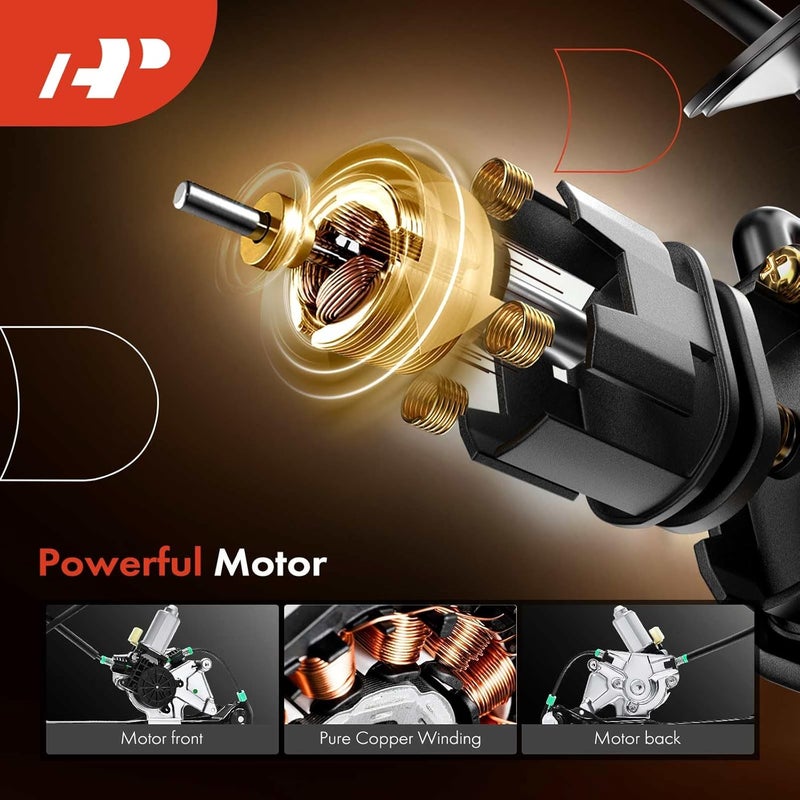 A-Premium Electric Power Window Regulator with Motor for Ford Focus 2000-2007 Front Right Passenger Side - Image 4