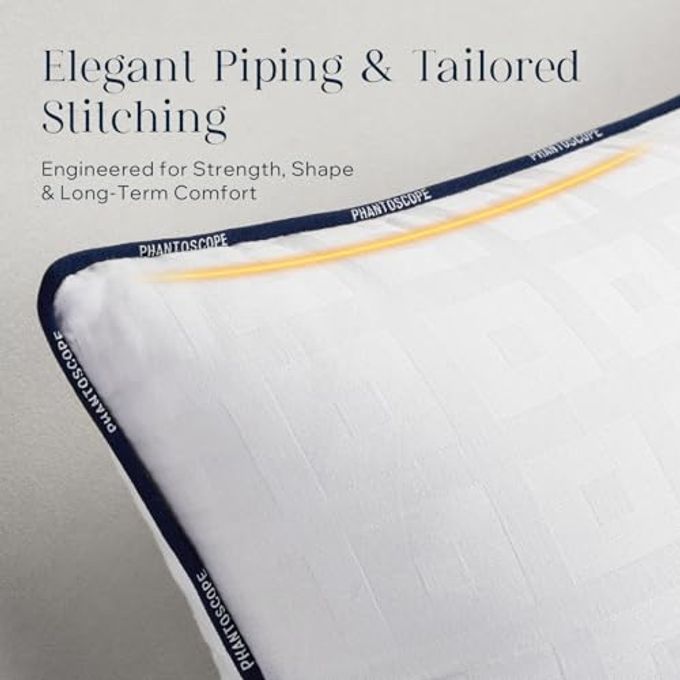 Phantoscope 18x18 Pillow Insert Throw Pillow Inserts with 100% Cotton Jacquard Cover 18 Inch Bed and Couch Pillows Square Form Throw Pillows, Pack of 1 - Image 3