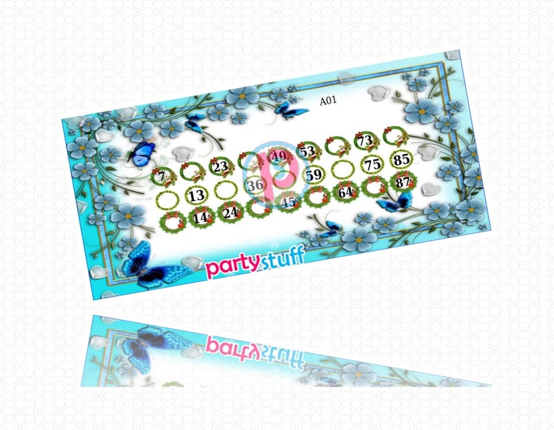 PartyStuff Tambola Housie - Floral Classic Designer Tickets (36 Piece) - Image 2