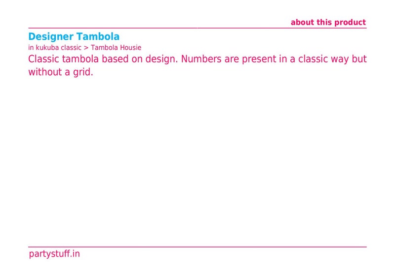 PartyStuff Tambola Housie - Floral Classic Designer Tickets (36 Piece) - Image 4