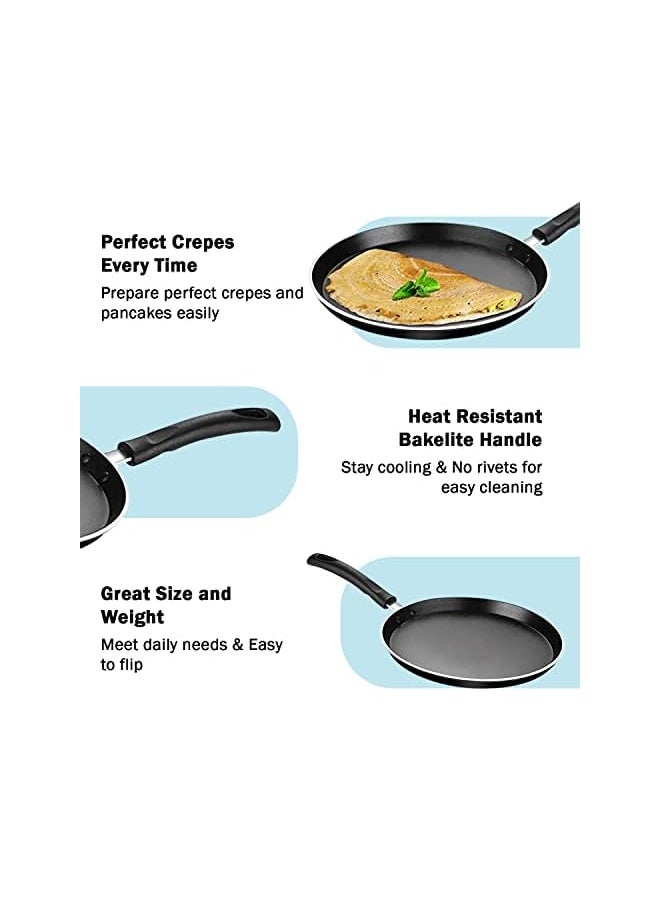 pigeon Aluminum Non Stick Tawa 31 Cm - Black  - Image 5