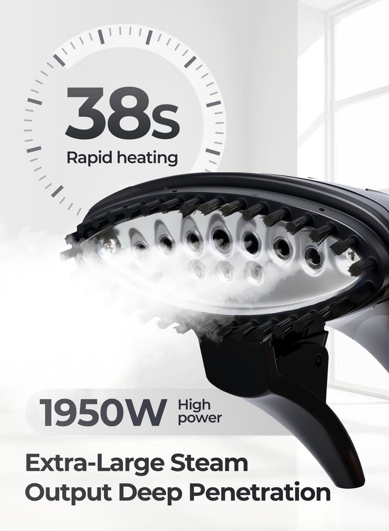 DOSCHER Upgrade 1600W Handheld Garment Steamer – Portable Steam Iron with 3 Heat Levels, 25s Fast Heat-Up & Wrinkle  Remover - Image 2