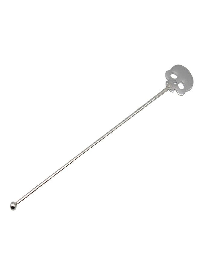 Maydahui 2 PCS Skull Swizzle Sticks Bar Spoon Mixing Spoons 9.8inch 18/10（304）Stainless Steel Fruit Forks Reusable Stirrers Stir Cocktail Drink for Halloween - Image 4