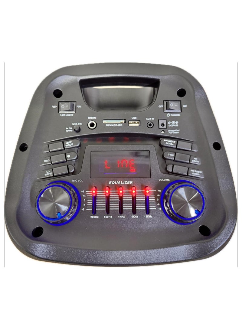 Platinum PartyBox 8" Dual Platinum Portable Bluetooth Speaker Disco Light USB,Mic,Remote Control - Image 2