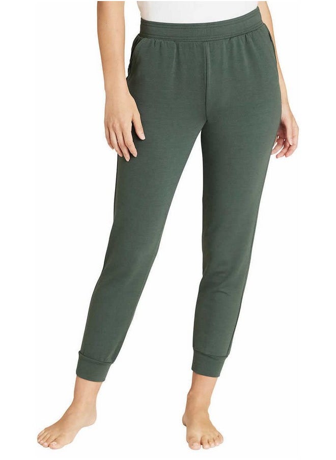Eddie Bauer - Womens 2 Pack Fleece Lounge Joggers (Large, Black;Heather Olive) - Image 1