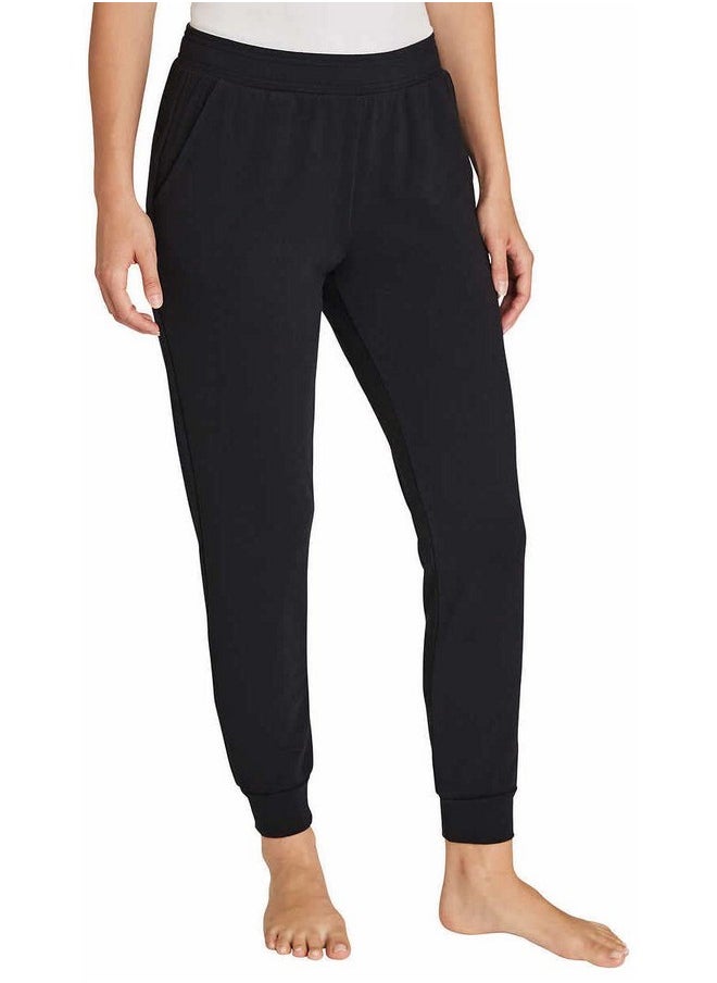Eddie Bauer - Womens 2 Pack Fleece Lounge Joggers (Large, Black;Heather Olive) - Image 1