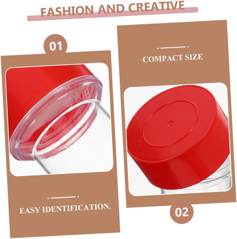 CONGARTENO 10pcs Round Stamp Holder Box Portable Stamper Storage Case Plastic Seal Organizer for Office and Craft Use - Image 3